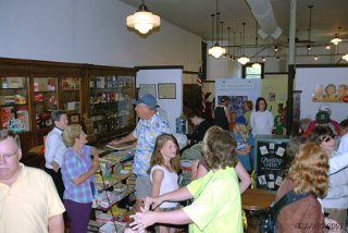 Opening day crowd touring Monticello's newest attraction.